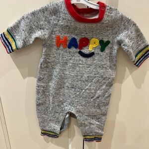 Gap happy Gray Happy Kids One Piece 0-3m